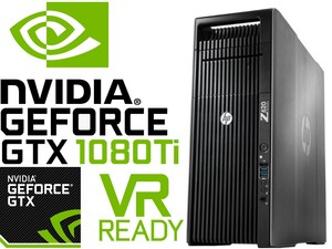 HP Z620 4K VR Ready Gaming Computer 2.9GHz 16 Cores GTX1080Ti 24GB RAM 256GB SSD