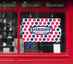 3D Man Hair Cut K161 Barber Shop Window Stickers Vinyl Wallpaper Wall Murals Kay - Picture 1 of 11
