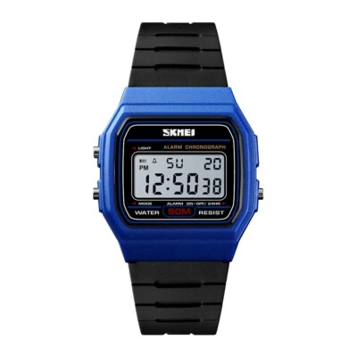 SKMEI Reloj Pulsera Impermeable LED 5 Bares Hombre Mujer Reloj Digital Alarma 1412 - Imagen 1 de 4