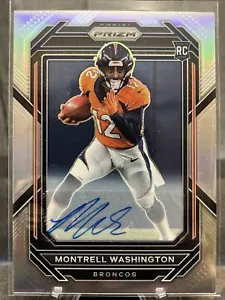 2022 Panini Prizm NFL Montrell Washington Silber Rookie Auto #356 Broncos 🙂 🙂 - Bild 1 von 4