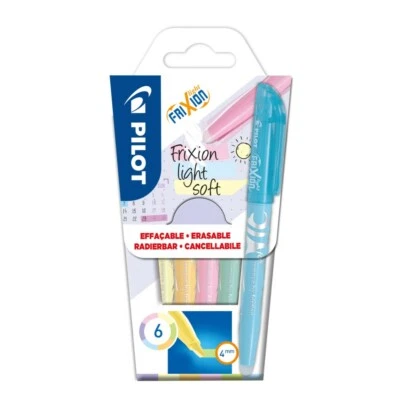 Pilot Frixion Light Textmarker 6er-Set Pastell - Bild 1 von 3