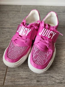 Juicy Couture Dyanna Women's Sneakers size 8.5 PINK Mesh & PVC Clear Walking - Picture 1 of 11