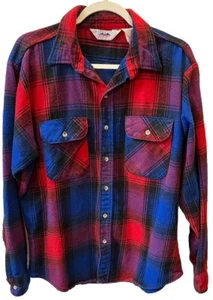 Camisa Five Brother Dakota Abotonada Franela L Manga Larga Cuello Algodón EE. UU. - Imagen 1 de 15