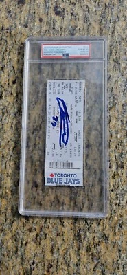 Vladimir Guerrero Jr. Signed 4/26/19 MLB Debut Full Ticket PSA 10/10 GEM MINT - Image 1 of 4