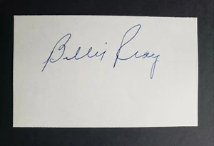 Billy Reay signed hockey index card 1918-2004 - Picture 1 of 1