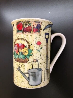TRES BEAU MUG décor FLEURS et OUTILS DE JARDINIER - The Leonardo Collection - Photo 1/3