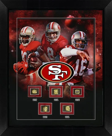 San Franciso 49ers NFL Super Bowl Shadowbox Rings Cover