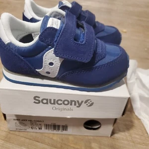 Saucony Baby Jazz Cobalt Hook And Loop Shoes Blue Size 6.5 - Picture 1 of 5
