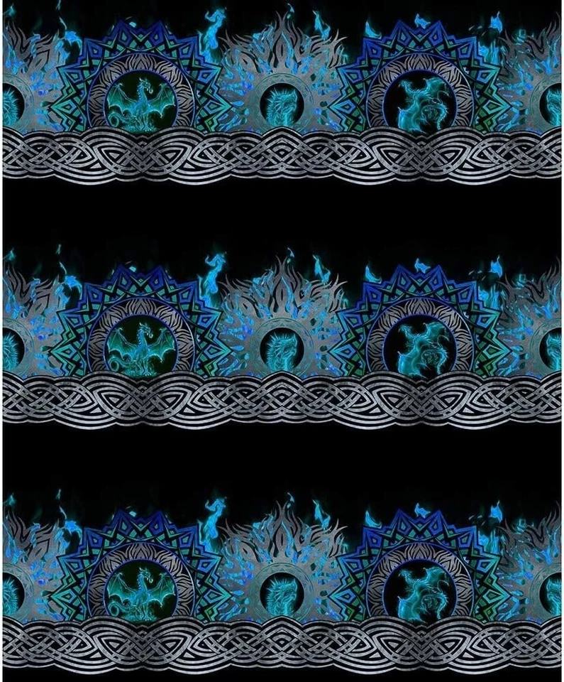In The Beginning Dragons Blue Fury Digital by Jason Yenter 3DRG2 Dragon Stripe - Image 1 of 1