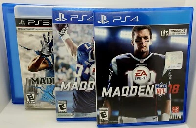 4 Game LOT Madden 13, 16, 17, 18 NFL Football Bundle(Sony PlayStation PS3/PS4)🔥 - Image 1 of 4