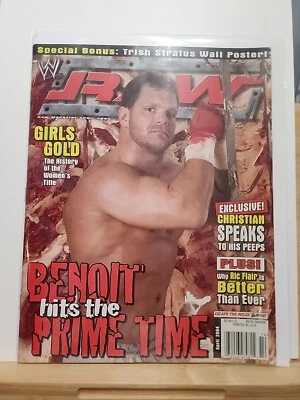 Revista WWE Raw abril 2004 Chris Benoit - sin póster Foto 1 de 2