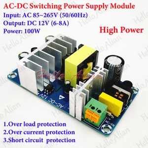 AC-DC Converter AC 110V 220V 230V to DC 12V 8A 100W Switching Power Supply Board - Picture 1 of 5