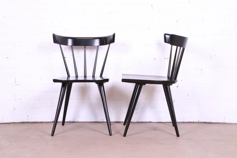Paul McCobb Planner Group Mid-Century Modern Spindle Back Dining Chairs, Pair Cover