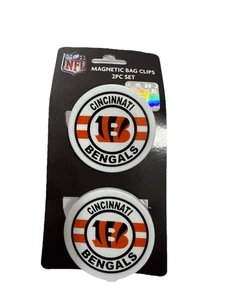 Cincinnati Bengals Magnetic Bag Clips. 2 Pk. NFL Licensed. New - Picture 1 of 2