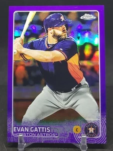 2015 Topps Chrome Evan Gattis Purple Refractor /250 #149 Houston Astros, Braves - Picture 1 of 2