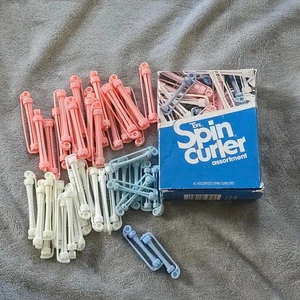 40 Vintage TONI Spin Arm Curlers Perm Rod Permanent Rollers Assorted Sizes USA - Picture 1 of 4