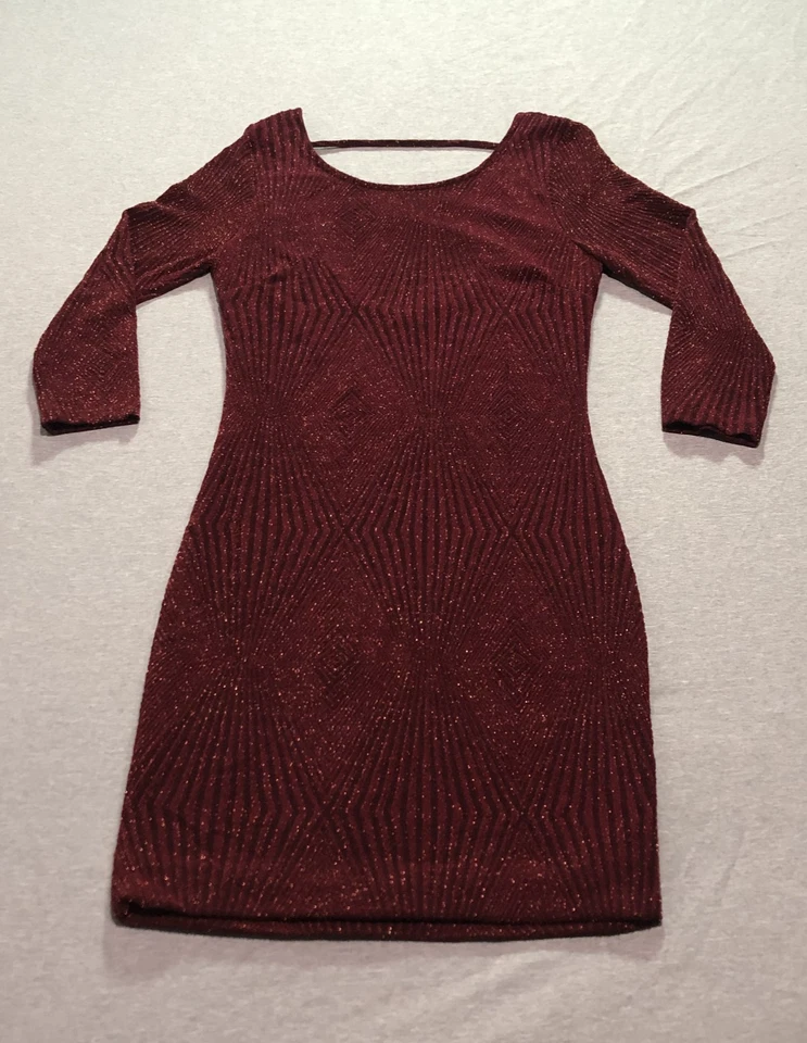 Vestido Trixxi Para Mujer L Femenino Abstracto Festival Ocasión Retro Años 80 Fiesta Rojo Foto 1 de 4