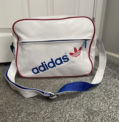 Vintage Adidas shoulder Bag / Adidas Messenger bag / Retro/ white - Image 1 of 4