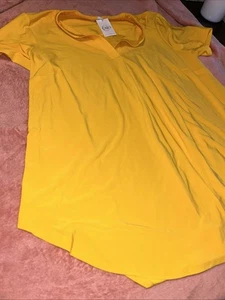 Women's Cato Bright Yellow Shirt Causal Sleeve 14/16 22.99 Retail New With Tag - Picture 1 of 6