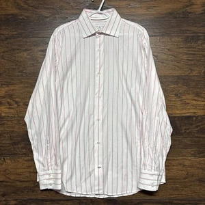 Banana Republic Herren Oberhemd - rot & rosa gestreift, Knopfleiste - Größe XL - Bild 1 von 4