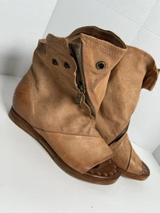 AS98 Airstep braune Leder Stiefeletten Biker Gr. EU 39 / US 8,5-9 Sandalen Schuhe - Bild 1 von 13