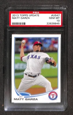 2013 TOPPS UPDATE #US47 MATT GARZA PSA 10 GEM-MT 22628845  - Image 1 of 3