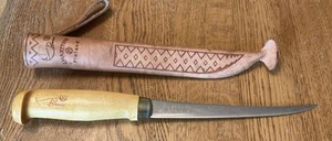 Vintage Rapala Fillet Knife & Sheath J Marttiini Finland Hand Ground Stainless - Picture 1 of 6