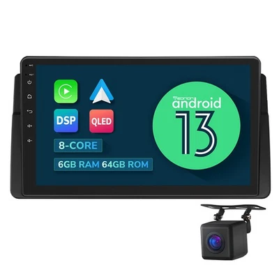 Eonon 9" 8-Kern 6+64 Android 13 GPS Navi Autoradio Bluetooth DSP RDS für BMW E46 - Bild 1 von 4