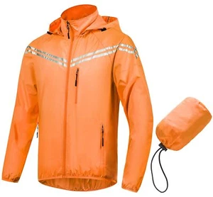 Men's Lightweight Hooded Raincoat Waterproof Packable Windbreaker Rain Jacket... - Picture 1 of 7
