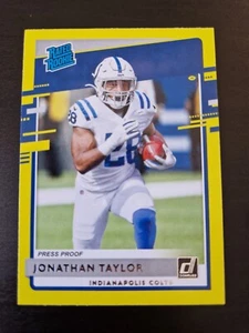 Jonathan Taylor 2020 Donruss Football Rated Rookie Card Yellow Press Proof NFL - Bild 1 von 2