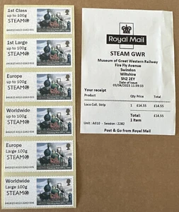 2023 -  'STEAM GWR' MUSEUM - NEW VALUES - LOCO / MACHIN COLLECTOR STRIPS - Picture 1 of 2