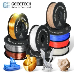 Geeetech 3D Printer PLA 1.75mm Silk PLA Filament 1kg Silver PLA Luminous - Picture 1 of 30