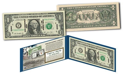 HAWAII Reproduction Overprint WWII Emergency Pearl Harbor Legal Tender $1 Bill - Image 1 of 3