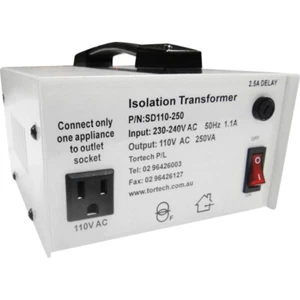 TORTECH SD110-250W 250W Usa Stepdown Transformer 110V Dielectrically Isolated - Picture 1 of 1