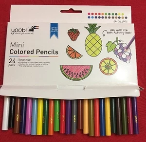 Yoobi Mini Matite Colorate Confezione da 24 I Love Hue NUOVE IN SCATOLA - Foto 1 di 3
