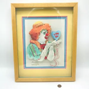 Zelda Caren Operstein Clown Ti Amo Palloncino Multidimensionale Shadowbox Art - Foto 1 di 11