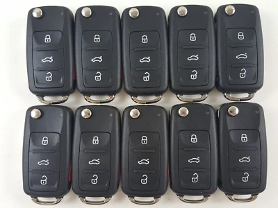 LOTE ORIGINAL DE 10 VOLKSWAGEN VW 10-17 OEM SWITCHBLADE LLAVE ABATIBLE MENOS MANDO A DISTANCIA Foto 1 de 4