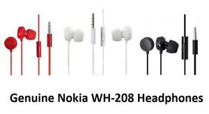 Genuine Nokia WH-208 3.5mm Stereo Handsfree Headset Earphones for Lumia Phones