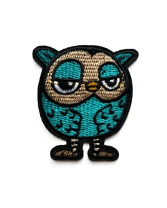 Owl iron-on patch, Green owl applique, decorative patches, Iron-on patches - Picture 1 of 3