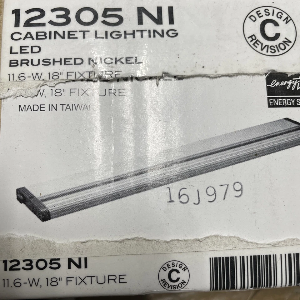 Kichler 12305NI LED Bombillas Gabinete Luz Níquel Foto 1 de 1