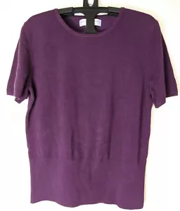 Sutton Studio Women's Sweater Size L Short Sleeve Plum Purple New Zealand - Picture 1 of 6