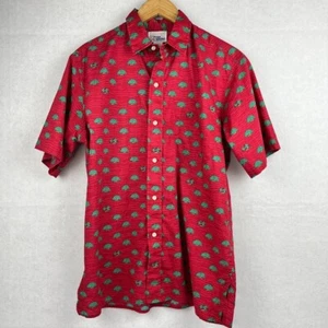 Camicia hawaiana vintage Reyn Spooner 100% cotone Aloha rosso verde uomo taglia media - Foto 1 di 7