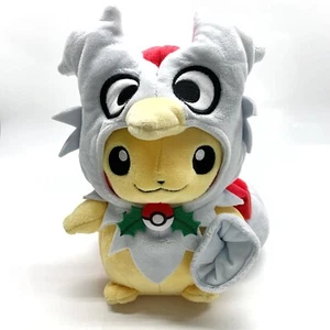 RARE POKEMON  Center Original Stuffed PIKACHU Wearing Delibird Poncho Xmas Plush - Picture 1 of 9