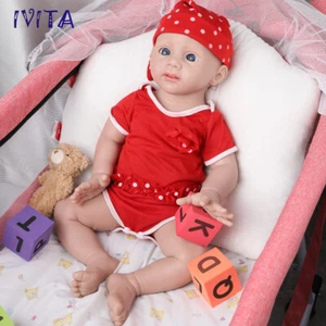 IVITA 20'' Floppy Silicone Reborn Baby Girl Newborn Baby Doll Present Gift - Picture 1 of 12
