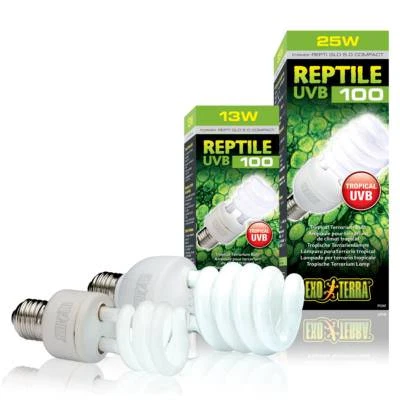 Exo Terra Reptile UVB100 Lampe - tropische subtropische Reptilien, Repti Glo 5.0