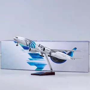 Egyptair Boeing 777 Plane Model 1/157 Scale LED Option High Quality New - Picture 1 of 7