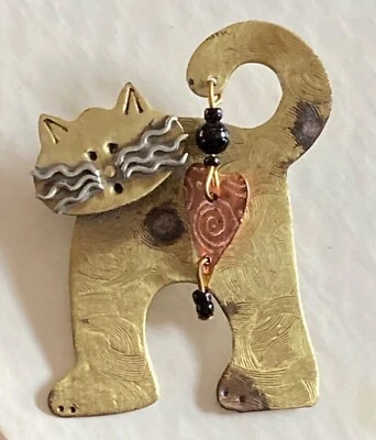 Pin corazón Coldwater Creek Cat Kitty N' Dangle Foto 1 de 4