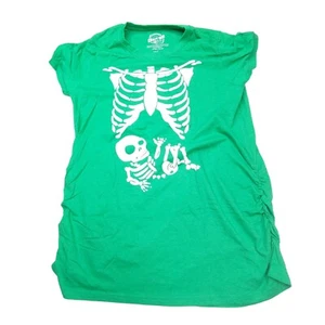Maternity Skeleton Baby T Shirt Funny Cute Pregnancy Halloween Tee Size L - Picture 1 of 7