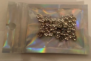Silver Tone Flower Shaped Spacer Beads - 2 Designs Mixed Pack - Picture 1 of 5