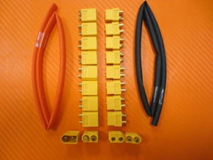 XT60 20St. 10 pares de enchufes hembra con tubo termorretráctil macho hembra 60 amperios - Imagen 1 de 3